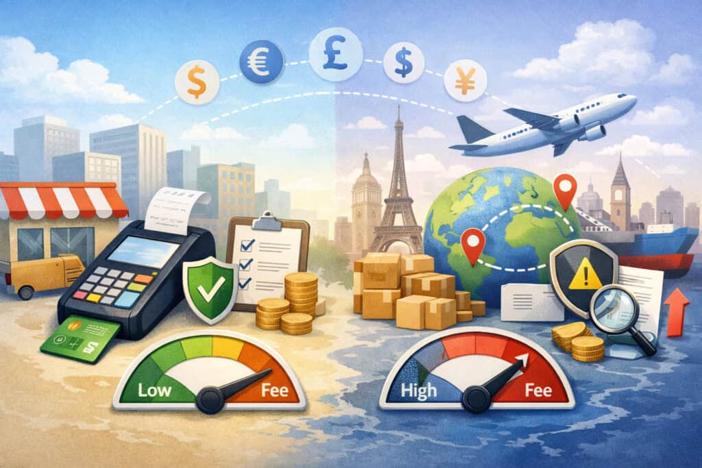 Why merchant account fees for international payments are usually higher than domestic