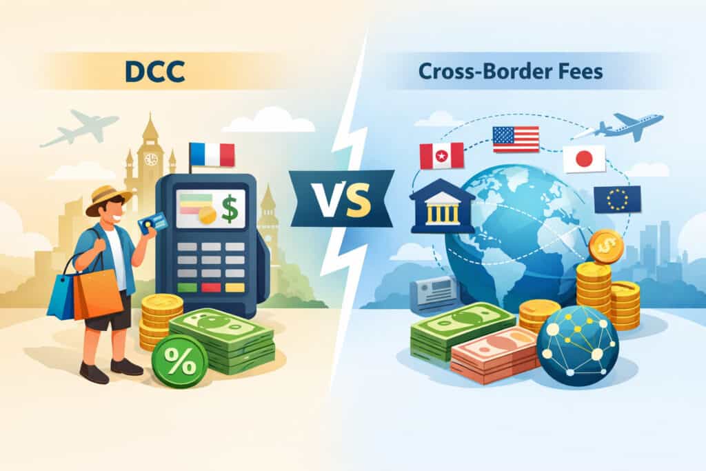 DCC vs cross-border fees (network assessments) in one clear explanation