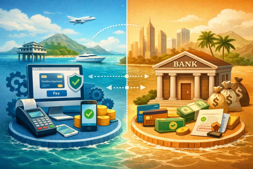 Payment processor vs acquiring bank: who does what (and why it matters offshore)