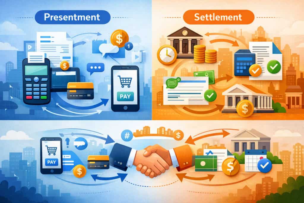 The two big models: presentment vs settlement (and how providers combine them)