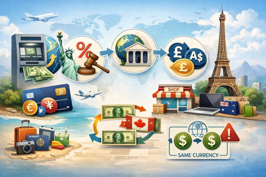 What triggers each fee (and why “same currency” doesn’t mean “no international fees”)