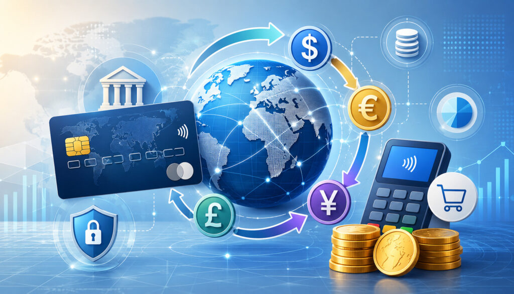 Network currency conversion fees illustration