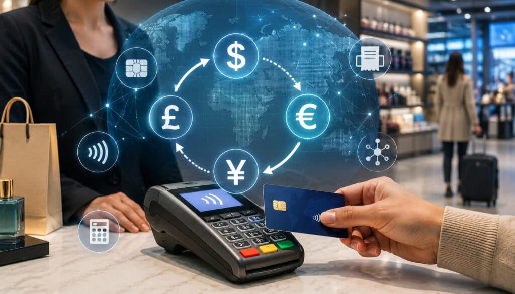 Network currency conversion at a card payment terminal