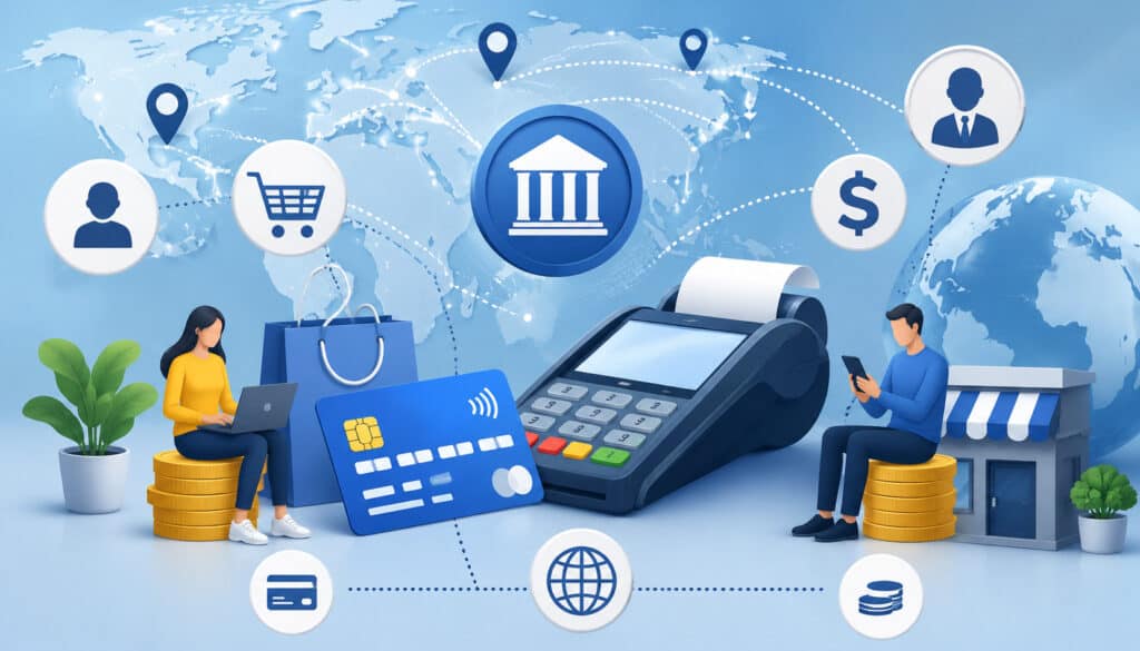 International credit card processing costs illustration