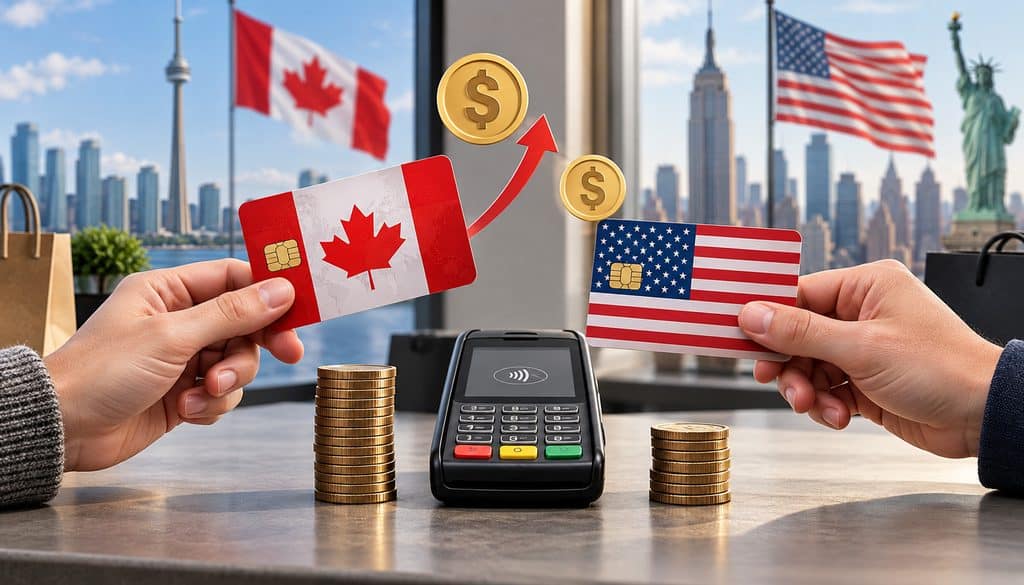 Canadian vs. US credit card processing cost comparison