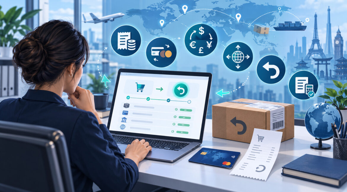 International order refund with cross-border fees and FX costs